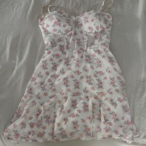 Altar’d State white and pink floral dress